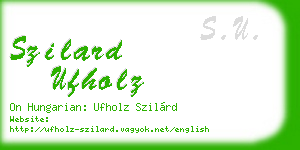 szilard ufholz business card